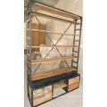 Industrial Vitnage Book Case with Ladder